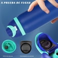 thumbnail image 3 of Termos para Agua 32oz/946ml, Botella de Agua de Acero Inoxidable, Mantenga el Frío y el Calor, Gran Capacidad, Prueba de Fugas, con Popote y Asa para Deportes y Viajes (Azul Oscuro), 3 of 4