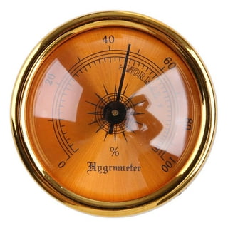 Prestige Import Group Medium Round Analog Hygrometer Humidity Gauge for  Humidors - Color: Silver - 2 Pack
