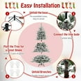 thumbnail image 2 of Demi Bonn 6 Feet Green+White Snow Flocked Tree - 661 Tips, Cool White LEDs, 3 Lighting Modes & Remote, 2 of 7