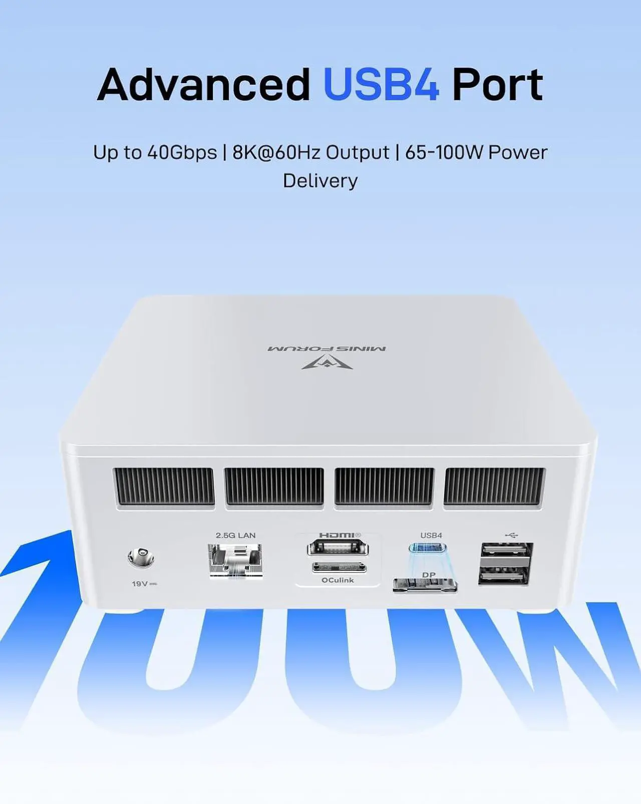 MINISFORUM UM880 Plus Mini PC AMD Ryzen 7 8845HS Desktop Computer Barebone Without Storage/OS, HDMI/DP/USB4 8K@60Hz Output, 2.5G RJ45 Port, Oculink Port, 4xUSB Port Micro Compute