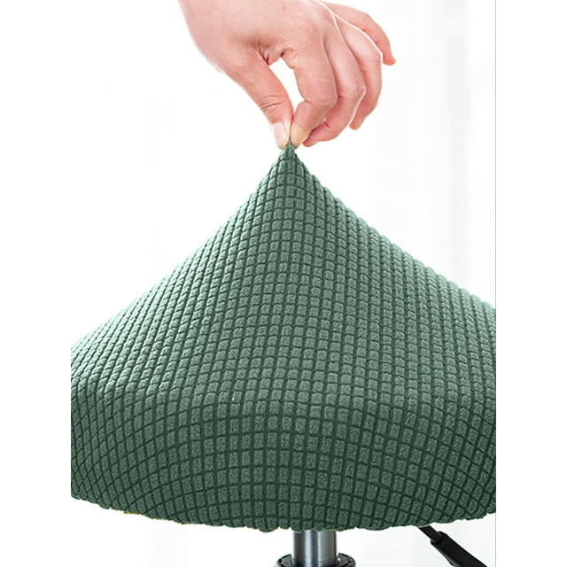 Stretchy Universal Bar Stool Cover for Hair Salons - Non-Slip, Washable, Adjustable Height, 92% Polyester & 8% Ammonia, Soft Texture, Durable, Fits 30-40cm Round Stools, Furniture Protection - Sherpa