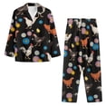 thumbnail image 3 of Kuiaobaty Rooster Chicken Daisy Womens Christmas Pajamas Breathable Nightwear Long Sleeve Top and Pants Sleepwear Sets Lounge Wear Outfits for Women Girls, M, 3 of 7