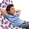 thumbnail image 1 of Pineapples Lounger Chair Bag, Tropical Theme Exotic Fruit Patterns Starry Ananas Images, High Capacity Storage with Handle Container, Lounger Size, Violet Dark Magenta, by Ambesonne, 1 of 5