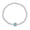 Silver, variant on Stainless Steel Evil Eye Beaded Stretch Bracelet, Blue Simulated Turquoise Center with Crystal Accents (Silver-Tone)