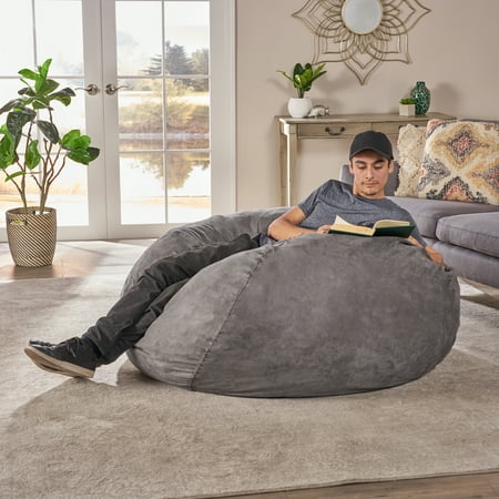 - Noble House Mission Faux Suede 5 Foot Bean Bag, Multiple Colors