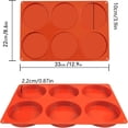 thumbnail image 6 of DISEN 2 Pcs Silicone Muffin Top Pans for Baking,Large Silicone Molds for Baking,6-Cavity Round Silicone Baking Mold for Egg Cloud Bread Bun English Muffins Sandwiches Bakeware Mold, 6 of 14