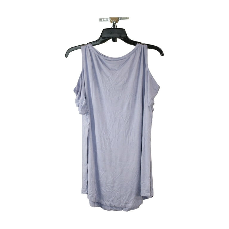 Jm Collection Cold-Shoulder Top, Created for Macy's, violet dust, Size Large