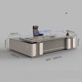 thumbnail image 4 of Boss Desk Simple Modern Combination Executive Desks And Chairs Manager Office Furniture Luxurious Office Desk Light Luxurious My Lux Decor Round, 4 of 12