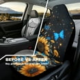 thumbnail image 4 of Yuyamidu Sunflowers Car Seat Covers for Women, Waterproof Auto Front Seats Covers Blue Butterfly Car Accessories Set Fits for SUV, Sedan, Truck, 4 of 7