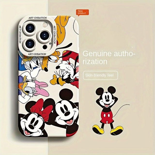 Licensed Cartoon-Themed Silicone Phone Case for iPhone - UME Brand Protective Cover with Classic Animation Characters, Skin-Friendly Texture for Latest iPhone Models