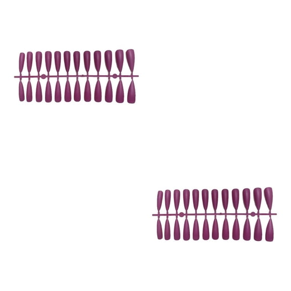 Vogacara Tabletas para mejorar las uñas Diseño elegante de puntos Usable Uña falsa Puntas de manicura encantadoras JM-12Rose Red Purple JM-12Rose Red Purple 2piezas