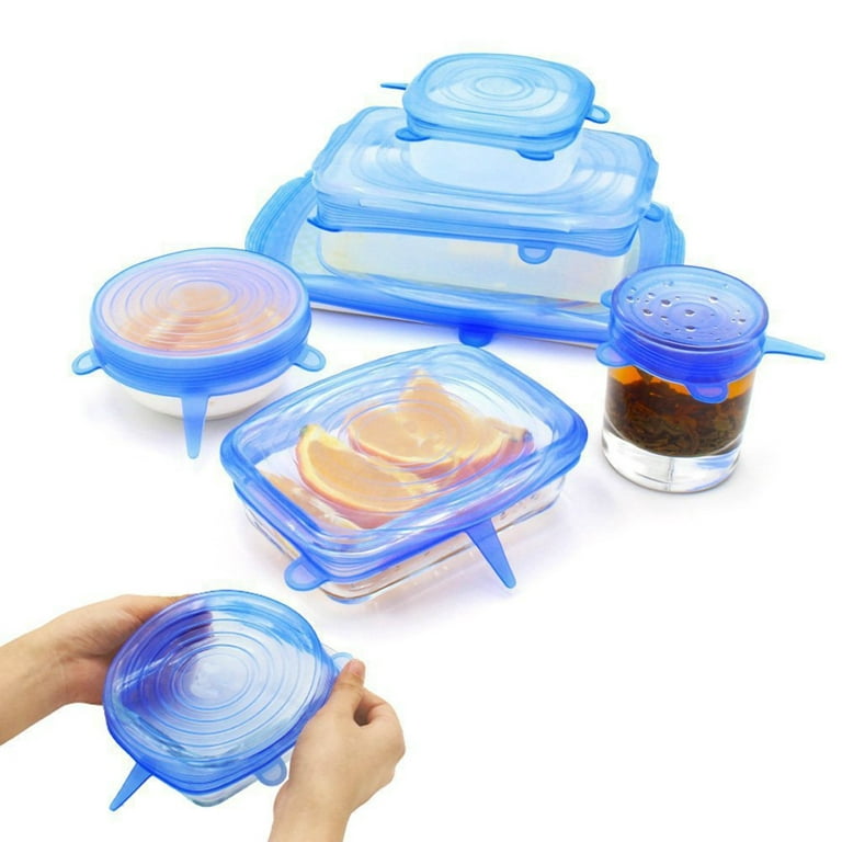 Reusable Silicone Food Storage Bags & Silicone Stretch Lids [Set