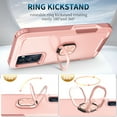 thumbnail image 5 of Allytech Moto G 2022 Case with Stand, Moto G 2022 5G Cover, Military Grade Protective Ring Holder Kickstand Shockproof Bumper Hybrid Rubber PC Anti-scratch Case for Motorola G 2022 5G 6.5"-Rosegold, 5 of 6