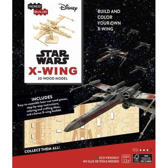 Pre-Owned IncrediBuilds: Star Wars: X-Wing 3D Wood Model (Paperback) 1682980650 9781682980651