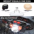 thumbnail image 6 of 2pcs Headlamp Flashlight, 1000 Lumen Ultra-Light Bright LED Rechargeable Headlight, Waterproof Motion Sensor Head Lamp with White Red Light, 8 Modes for Outdoor Camping Cycling Running Fishing, 6 of 8