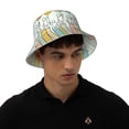 thumbnail image 4 of Fotbe Books Sombrero Tipo Pescador con Estampado – Sombrero de Sol de Algodón de Moda para Playa, Golf, Pesca, 4 of 6