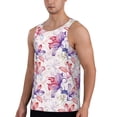 thumbnail image 2 of KLL Lilies Flowers Print Men's Muscle Gym Workout Stringer Tank Tops Bodybuilding Fitness T-Shirts Tank Tops Men-XX-Large, 2 of 7