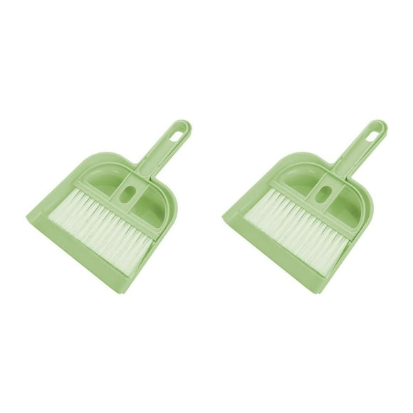 Advancent Juego de recogedor de escoba de plástico para el hogar, sofá, silla, cepillo de limpieza Manual, dormitorio de automóvil, sartén de mano Verde 2piezas Advancent CBP443492