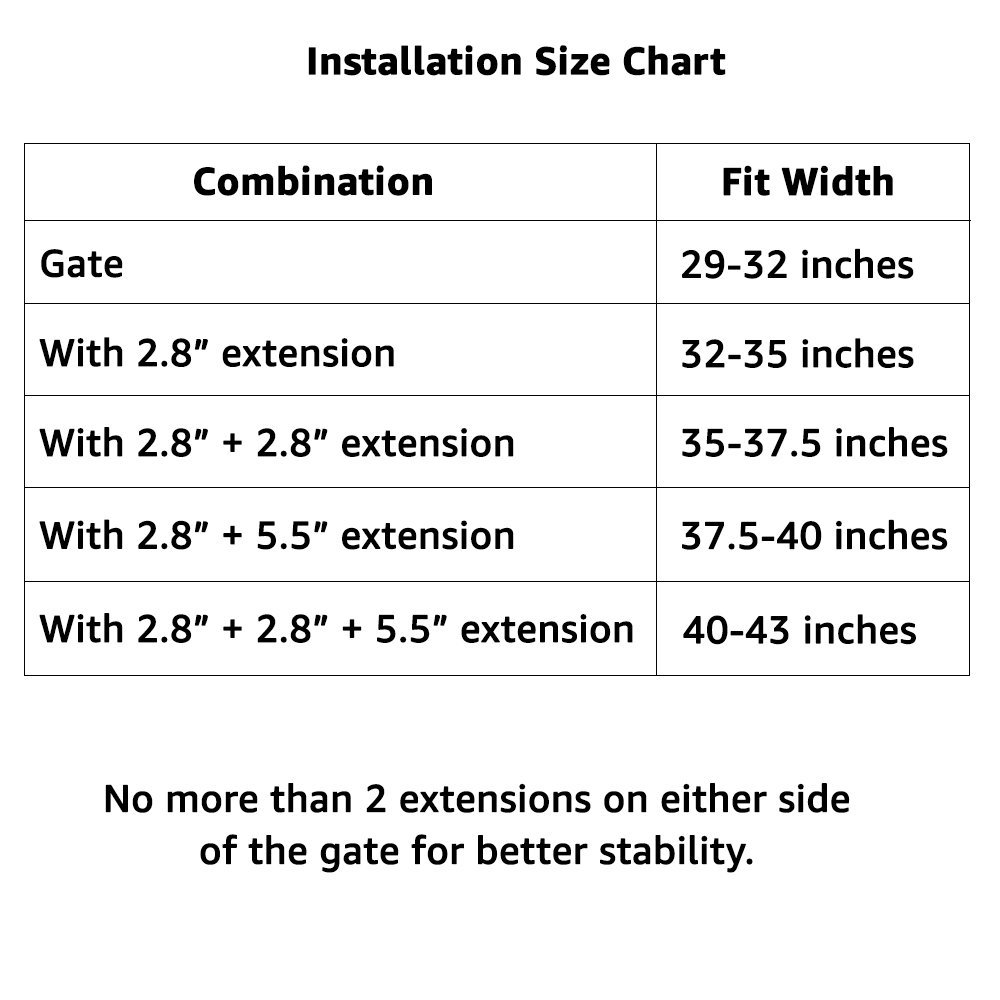 Unipaws 39.4” Tall Pressure Mounted Pet Gate, Fits 29-43 Inches Wide Dog Gate with 2.8" & 5.5" Extensions and Auto-Close and Hold-Open Door, No Drill, Black Geometric Design