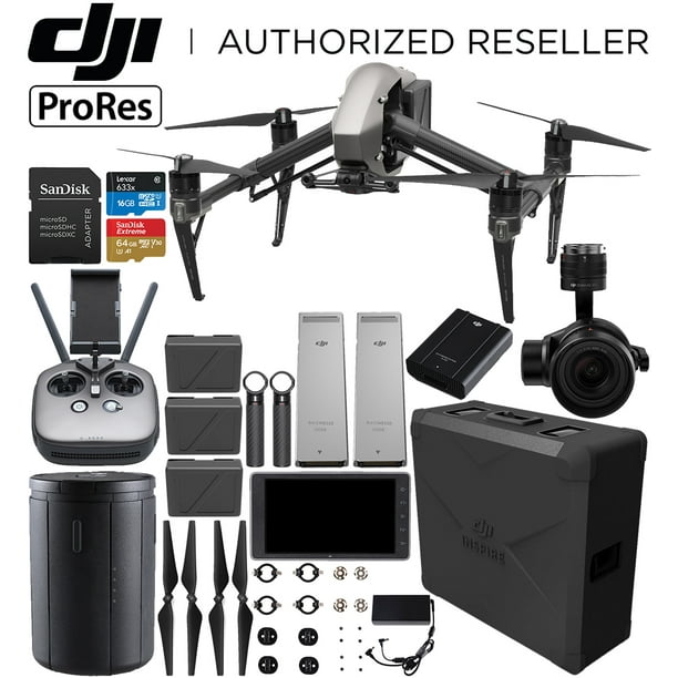 DJI Inspire 2 Quadcopter (Licence Apple ProRes Incluse) avec Zenmuse X5S et Moniteur DJI CrystalSky Haute Luminosité de 5,5"