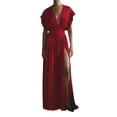 thumbnail image 2 of QUNYINEY Maxi Dresses for Women Wedding Guest Red Elegant Sleeveless Formal Cocktail Dresses V Neck Summer Party Slim Fit Evening Dresses, 2 of 8