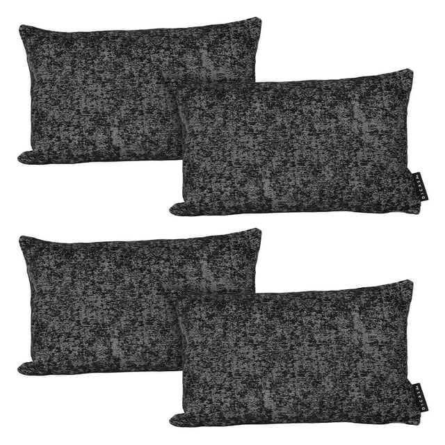 Cojin Riñonera Decorativa Rectangular Set de 4 Zaniah Gris