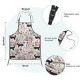 thumbnail image 7 of Husky Dog Flower Floral Kids Aprons for Girls and Boys,Adjustable Neck Strap Toddler Aprons for Kids Cooking Baking, 7 of 7