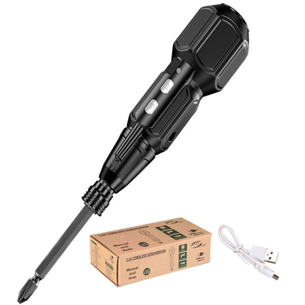 Electric Screwdriver Cordless Rechargeable Portable 3.6V LED Light Automatic Rotational Repair