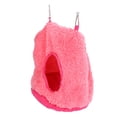 thumbnail image 4 of Hamaca de felpa para loros de invierno, acogedora casa nido colgante para pájaros domésticos (rosa), 4 of 10