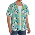 thumbnail image 2 of Pofeuu Panda Bathing Print Mens Casual Short Sleeve Shirts Beach Summer Spread Collar Pocket Tops Men's Casual Short-sleeved Shirt-Medium, 2 of 5