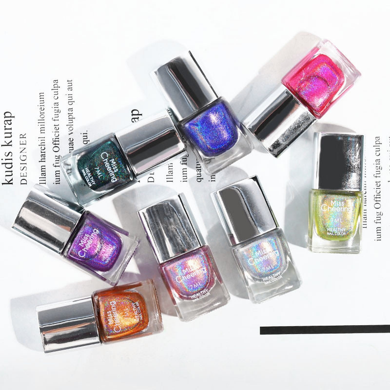 Peel off Glitter Gel Nail Lacquer Nail Varnish Remover Reflective Gel Liner Polish I Gel Nails Polish Flashing Gel Polish Nails for Kids 7-8 Gel Melt Polish Ready to Take off Base Coat Kids Polish