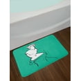 thumbnail image 2 of Venus Bath Mat, Myths Caricature with Paint Drops Art Colorful Composition, Plush Bathroom Decor Mat with Non Slip Backing, 29.5" X 17.5", Sea Green White, by Ambesonne, 2 of 2