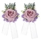 thumbnail image 1 of Uxcell 2 Pcs Corsage de Muñeca de Flores Púrpura Claro, Pulseras de Flores Artificiales para Boda Novia Novio Ceremonia Aniversario Baile Fiesta, 1 of 6