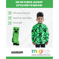 thumbnail image 3 of Minecraft Creeper Little Boys Fleece Zip Up Jacket Green 7-8, 3 of 5