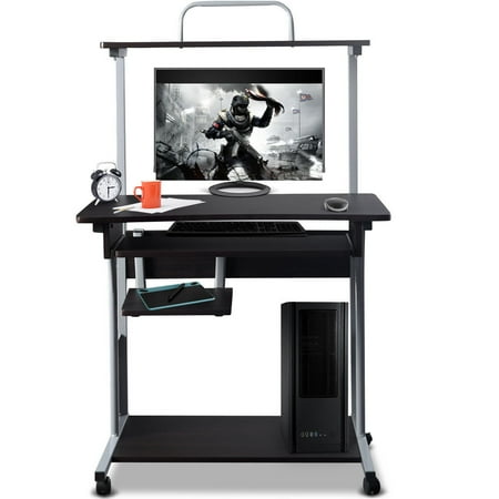 Computer Desk W Printer Shelf Stand Rolling Laptop Home Office Printer Shelf Stand Rolling Laptop