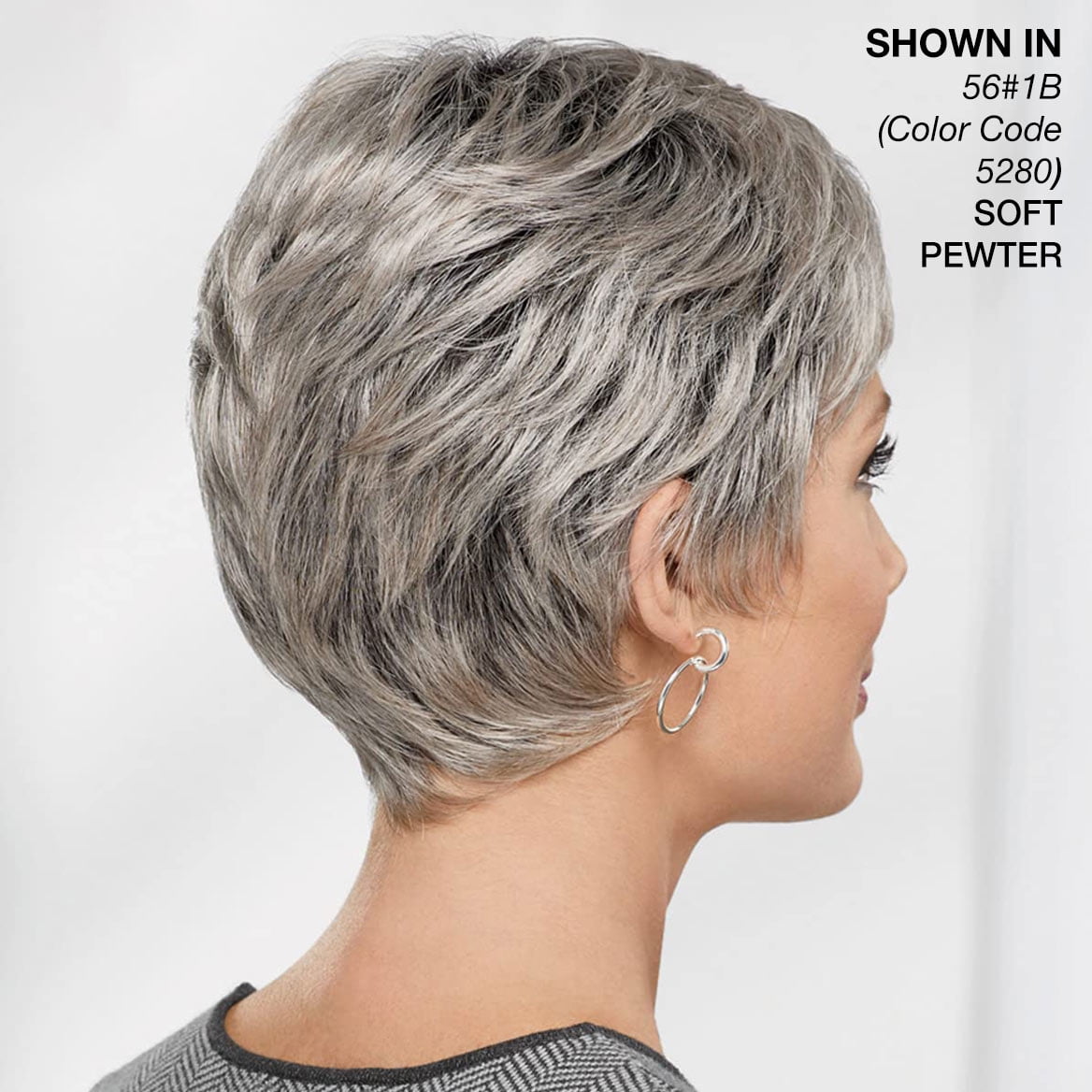 Casey WhisperLite Wig by Paula Young - Short, Ultra-Chic Pixie Wig with Neat, Straight Layers / Multi-tonal Shades of Blonde, Silver, Brown, and Red