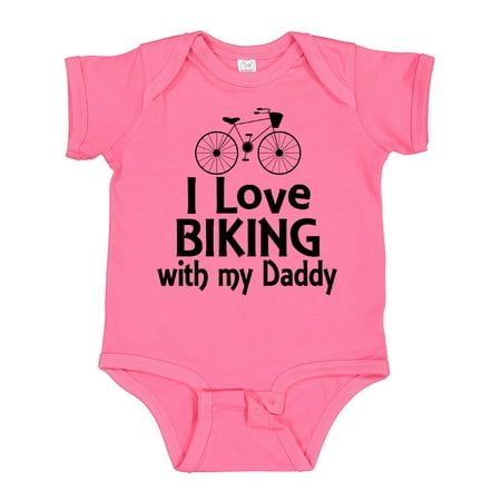 

Inktastic I Love Biking with Daddy Gift Baby Boy or Baby Girl Bodysuit