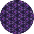thumbnail image 1 of Ahgly Company Indoor Round Patterned Dark Purple Area Rugs, 5' Round, 1 of 1