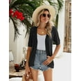 thumbnail image 2 of Zeagoo Women's Short Sleeve 2025 Summer Crochet Cropped Cardigan V Neck Button up Bolero Shrug Sweater, 2 of 5