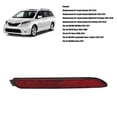thumbnail image 3 of Vehicle Light Assembly for Rear Bumper ABS Rear Bumper Reflector Waterproof Tail Side Red Lens Bumper Reflector Replacement for  Sienna 2011 to 2017, 3 of 8