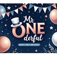thumbnail image 4 of Decorative Design Happy First Birthday Banner Colorful Balloon Mr. Onederful Party Decoration for Birthday Party Baby Celebration, 4 of 7