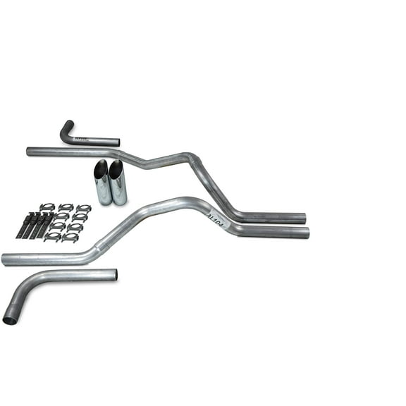 15-18 Chevy GMC Silverado Sierra 2.5" Dual Exhaust No Muffler Side Ex Slash Tips