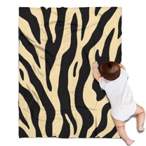 Zebra Pattern Blanket,Comfortable Soft Flannel Throw Blanket,All Season,Warm Lightweight Blankets for Sofa Bed Couch Living Room Chair,30"x40"(80x100cm)