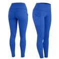 thumbnail image 5 of VV AVEORS Gym Leggings With Pockets For Women Stretch Active Yoga Pants Compression Tummy Control Leggings Soft Tights Blue 2XL, 5 of 7