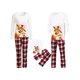 thumbnail image 1 of Pijamas Para Navidad Familia Ciervos Estampado Tops + Pantalones Cuadros XBTCLXEBCO 6T;NiñO Blanco, 1 of 6