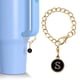 thumbnail image 2 of Colgante con inicial para tazas - forma circular, acero inoxidable, para identificar vasos/regalos, 2 of 2