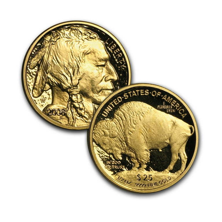 2008 W 4 Coin Proof Gold Buffalo Set w Box COA Walmart