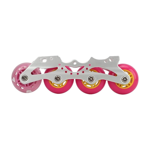 Patins à Roulettes 2 en 1, Patins à Roulettes Roses Glisse Fluide Taille Ajustable pour l'Intérieur TP Taille 27-30