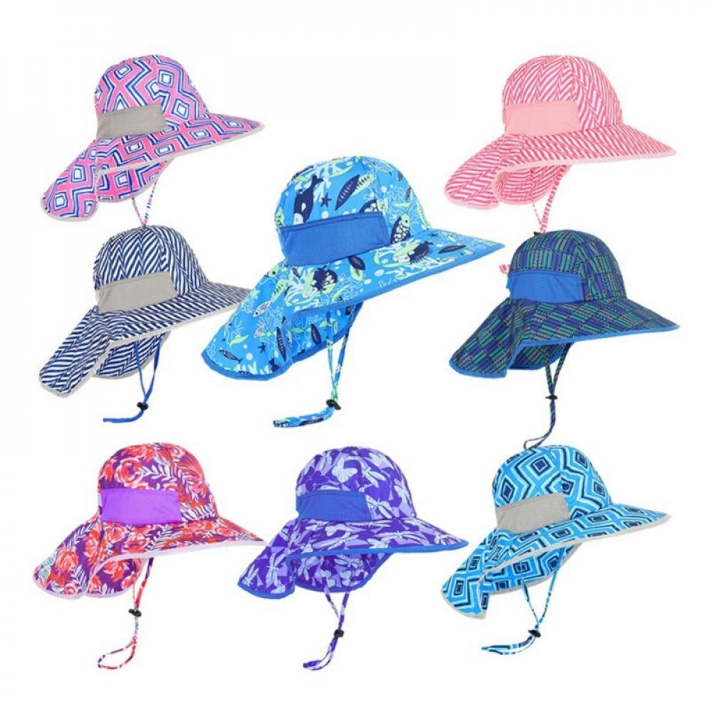 Clearance! Wide Brim Children Sun Hat Kids Bucket Cap Summer Beach Cap Girls Boys Travel Outdoor Fashion Cute Casual Hats A5