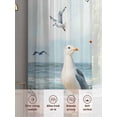 thumbnail image 6 of Coastal Seagull Sheer Curtains 84 Inch Length 2 Panels Set, Summer Beach Ocean Birds Retro Voile Window Treatment Rod Pocket Curtains Sheers Drapes for Bedroom/Living Room/Kitchen 52"x84"x2, 6 of 7